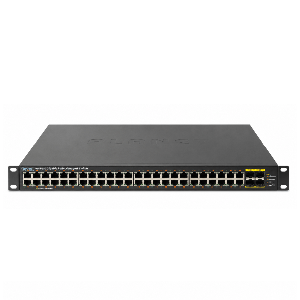 48-Port 10/100/1000T 802.3AT POE + 4-Port SHARED 100/1000X SFP Managed Switch